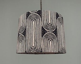 Lampshade "Geometric Lines" made of cotton fabric