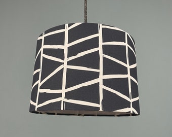 Lampshade "Abstract Lines" made of cotton fabric