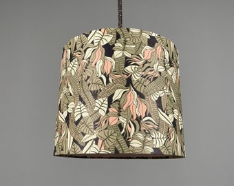 "Tropical" lampshade made of cotton fabric