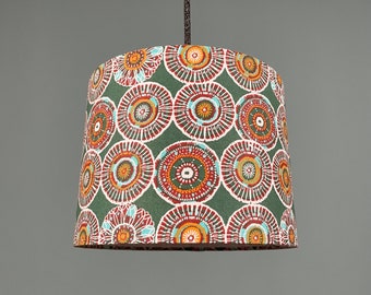 "Ethnic" lampshade made of cotton fabric
