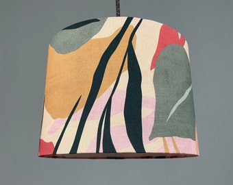 Lampshade "Abstract Plants" made of cotton fabric