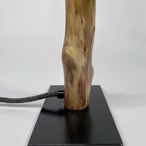 Gran pequeña lámpara de madera flotante, lámpara de madera, lámpara de mesa imagen 10