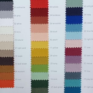 Pantalla disponible en 39 colores de lona.