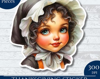 Thanksgiving PNG Sticker Bundle: Fall Harvest Clipart (Digital Download)