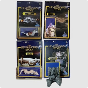 The Neverending Story 3.75 inches set x 4 toys Artax, Rockbitter, Falkor & The Nothing.