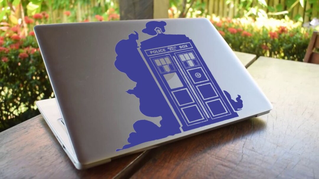TARDIS Laptop Vinyl Decal Water Proof, 10 Inches - Etsy