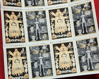 Fritz lang's Metropolis-postzegelvellen x 16 stuks
