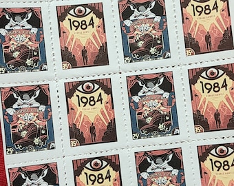 George Orwell's 1984 en dierenboerderij postzegelvellen x 20 stuks