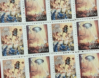 HG Wells' The War Of The Worlds-postzegelvellen x 20 stuks