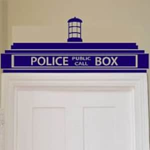 TARDIS top door vinyl Decal water proof, 32 inches