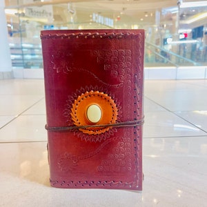 StonedGenuine Leather Diary Journal With Traveler&#39;s Notebook Daily Organizer -  Size - 9.5*5.5*1.5 inch (L*W*H)