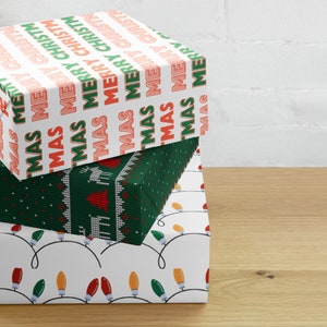Fogli di carta da regalo natalizia
