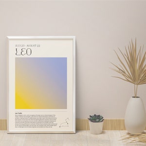 LEO Star Sign Horoscope Astrology Wall Art