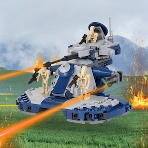 AAT Armored Assault Tank with 4 b-1 battle droids for your battle droid army