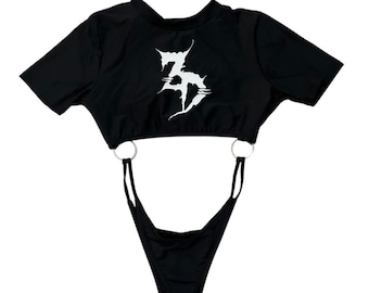 Zeds Dead Inspired Bodysuit (rave bodysuit, rave outfit, festival outfit, rave accessories, zeds dead swimsuit, zeds dead outfit)