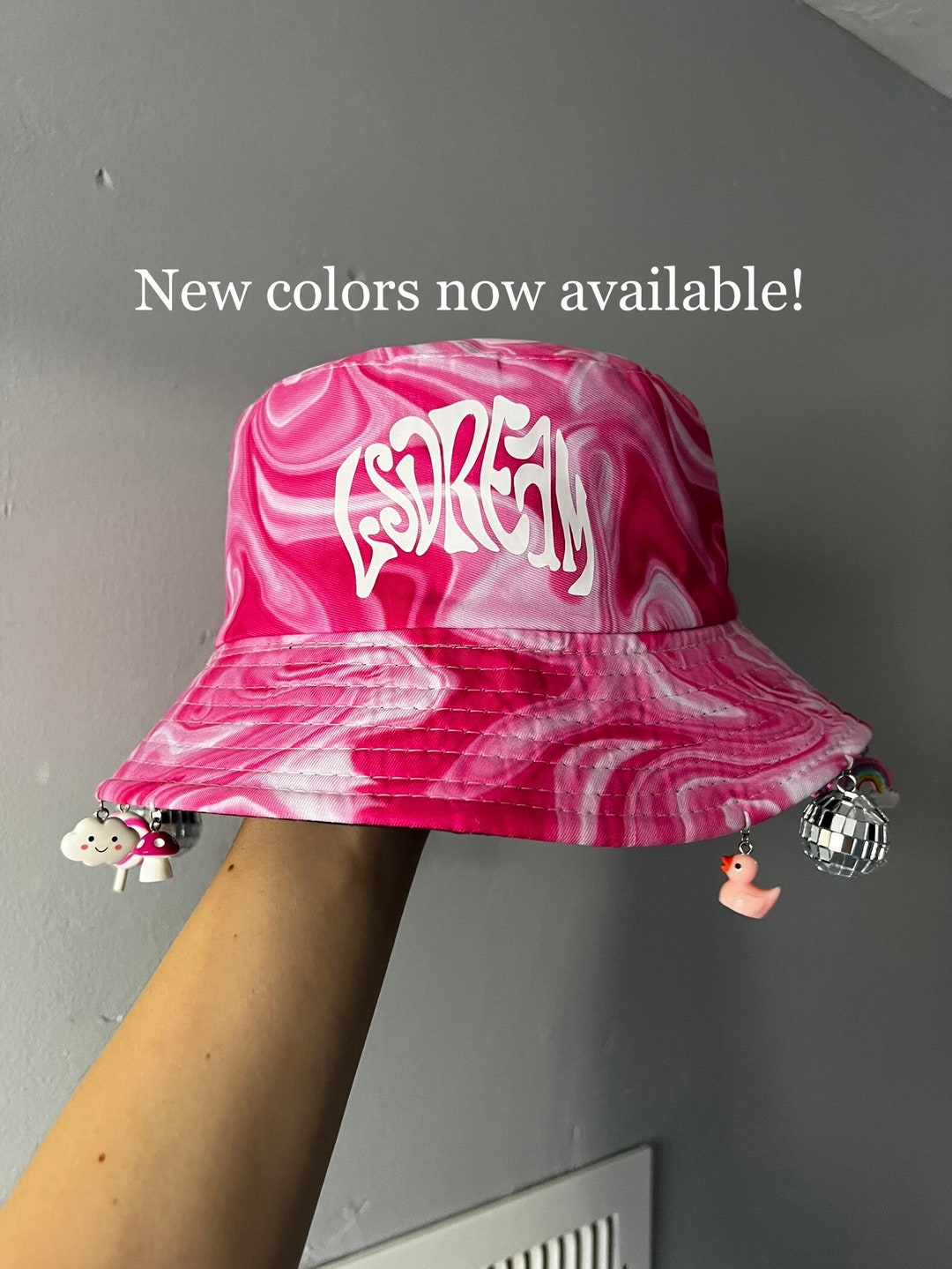 Lsdream Charm Bucket Hat edm Bucket Hat, Rave Accessories, Lsdream Hat
