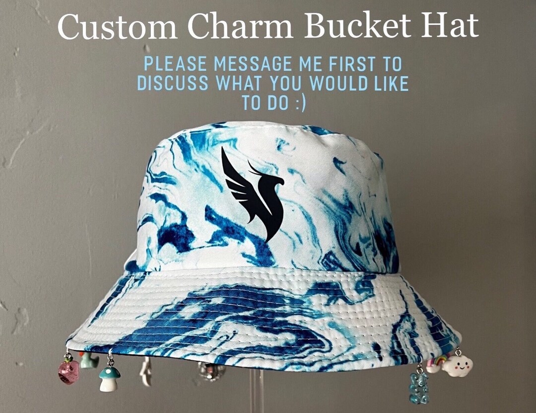Custom Charm Bucket Hat (rave Bucket Hat, Rave Accessories, Rave Outfit ...