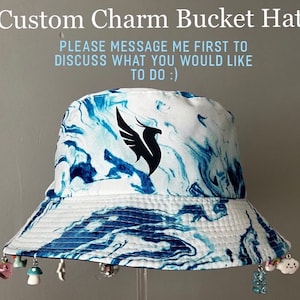 Custom Charm Bucket Hat (rave bucket hat, rave accessories, rave outfit, custom rave oufit, festival hat, custom bucket hat, edm, kandi)