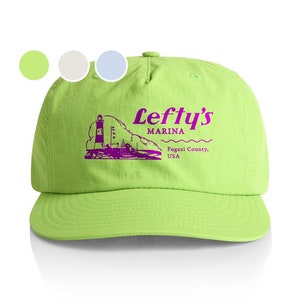 Vintage 90s Lefty's Marina Unstructured Surf Hat Thrifted Style Snapback