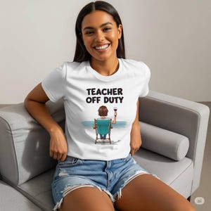 Teacher Off Duty Unisex Softstyle T-Shirt, Summer Shirt, Gift for Teachers, Casual Tee, Relaxation Apparel, Fun Teacher Gift