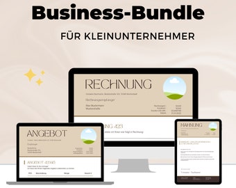 Business bundle templates (offer/invoice/reminder) for small businesses - editable with Canva