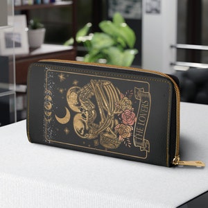 Monedero gótico para mujer, Monedero en efectivo estético celestial de los años 90, Monedero de la Academia Oscura, Regalos de brujas, Accesorios del Tarot Goth Whimsigoth,