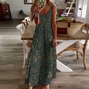 Hunter Green Maxi Dress - Etsy