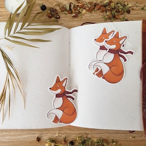 Autocollant Renard, Autocollant Journaling, Stickers Automne, Stickers mignons, Stickers Renard, kit Bullet journal