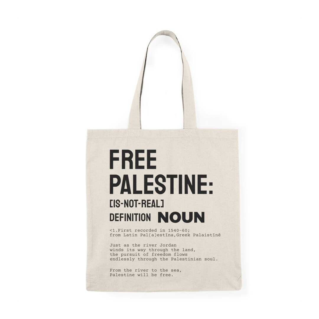 Free Palestine Tote Bag Dictionary Definition Tote Etsy