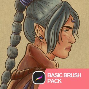 24 Procreate Basic Brushes Pack