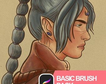 Basic Brush Pack I Procreate Stamp I Instant Download