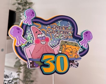 Sponge Bob Caketopper  - Birthday - Shaker Caketopper - What’s funnier than?