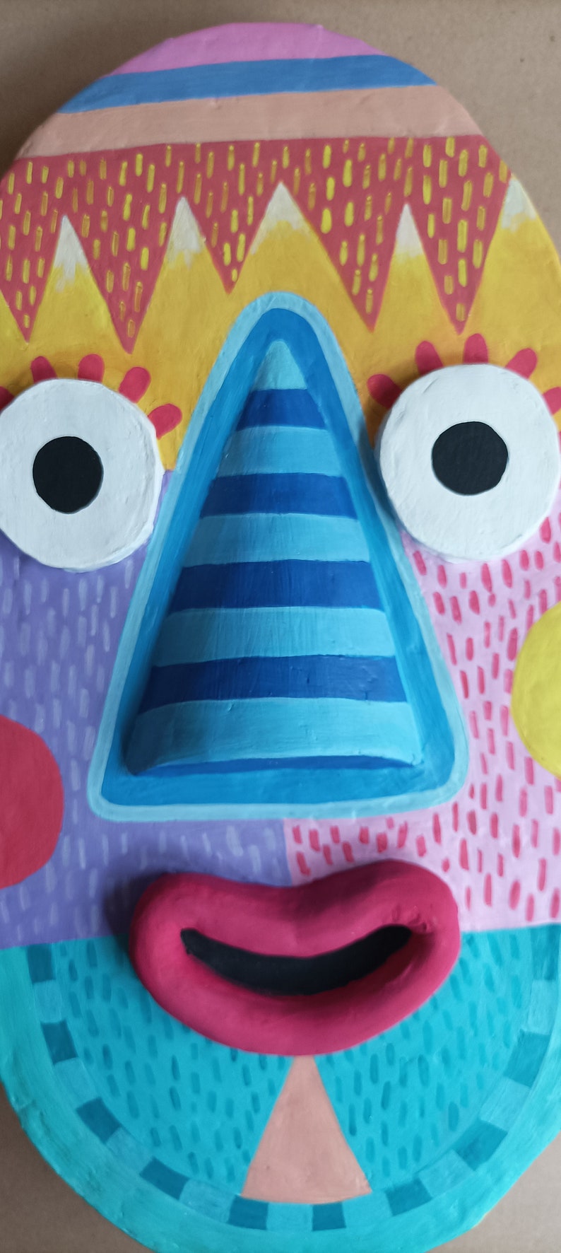 Mask to Decorate, Colorful Mask, Wall Decoration Mask, Handmade