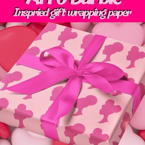 Black Barbie Gift Wrapping Paper