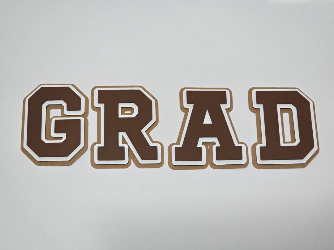 Grad 3d Sign Custom Layered GRAD Charms – 3D Graduation Cord Letters, Class of 2026 ...