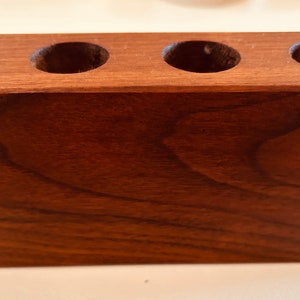 Vintage walnut sugar mold or candle holder