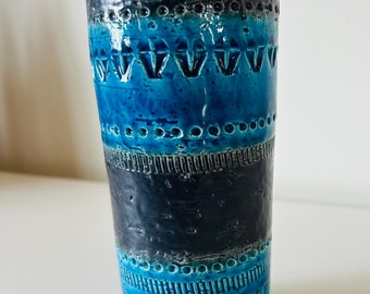 Vintage Italian Bitossi Rimini Blue vase by Aldo Londi