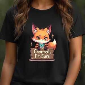 Vos T-shirt - Charmed I'm Sure Shirt Unisex - Kawaii Dieren Cartoon Shirt - Magisch Spirit Animal Tee