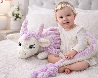 Amigurumi Winnie the Dragon Crochet Pattern PDF, Amigurumi Dragon Plush, Low Sew Fantasy Stuffed Animal, Cute Dragon Toy, Instant Download
