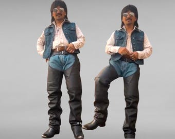 Men's Western Wear 100% Geniune Black Leather Chap, Leather Pant, Leather Chap, Riding Chap, Mountain Chap, Rodeo Chap, Western Outfit Chap