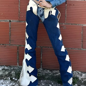 Women Western Wear Suede Leather Chap Fringes Suede Leather Pant Suede Leather Chap Riding Chaps Handmade Women Leather Chaps