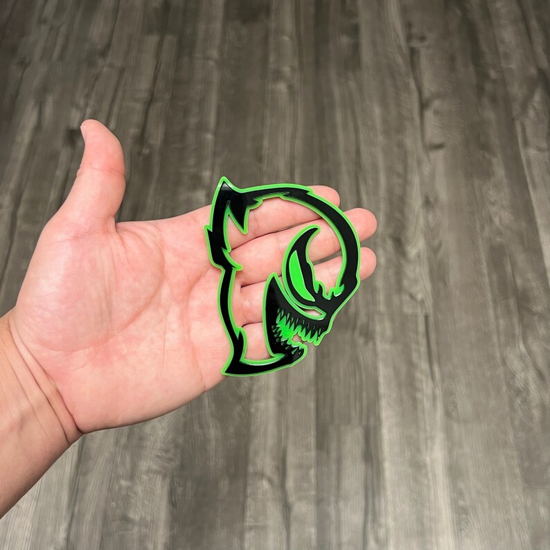 Car Fender Emblems/badges Black and Green Colored GOBLIN W/ Green Eyes Etsy