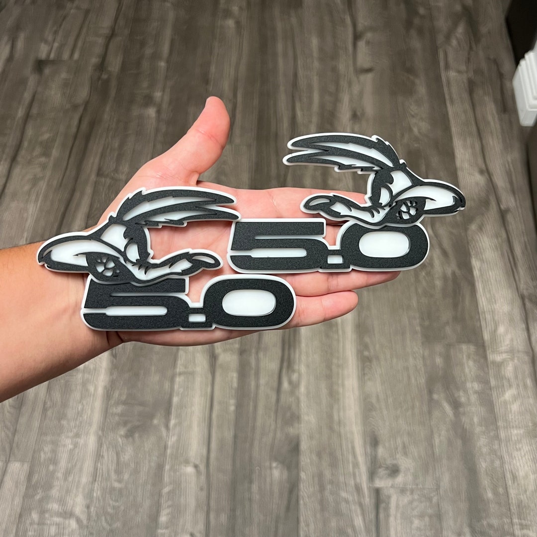 Car Fender Emblems/badges Black ANGRY COYOTE white Backing Etsy