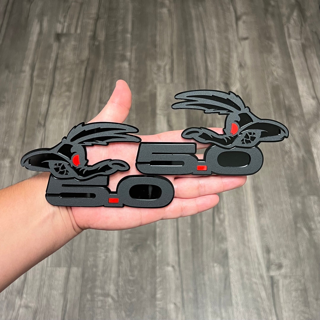 Car Fender Emblems/badges Black ANGRY COYOTE W/ Red Eyes black Backing Etsy