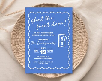 Housewarming Party Invitation, Whimsical Doodle Housewarming Invitation, Housewarming BBQ Invitation, Home Sweet Home Brunch Dinner Invite