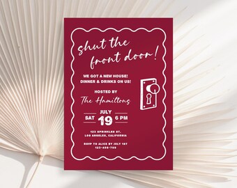 Housewarming Party Invitation, Housewarming Invitation, Housewarming BBQ Invitation, Editable Home Sweet Home Brunch Dinner Invitation