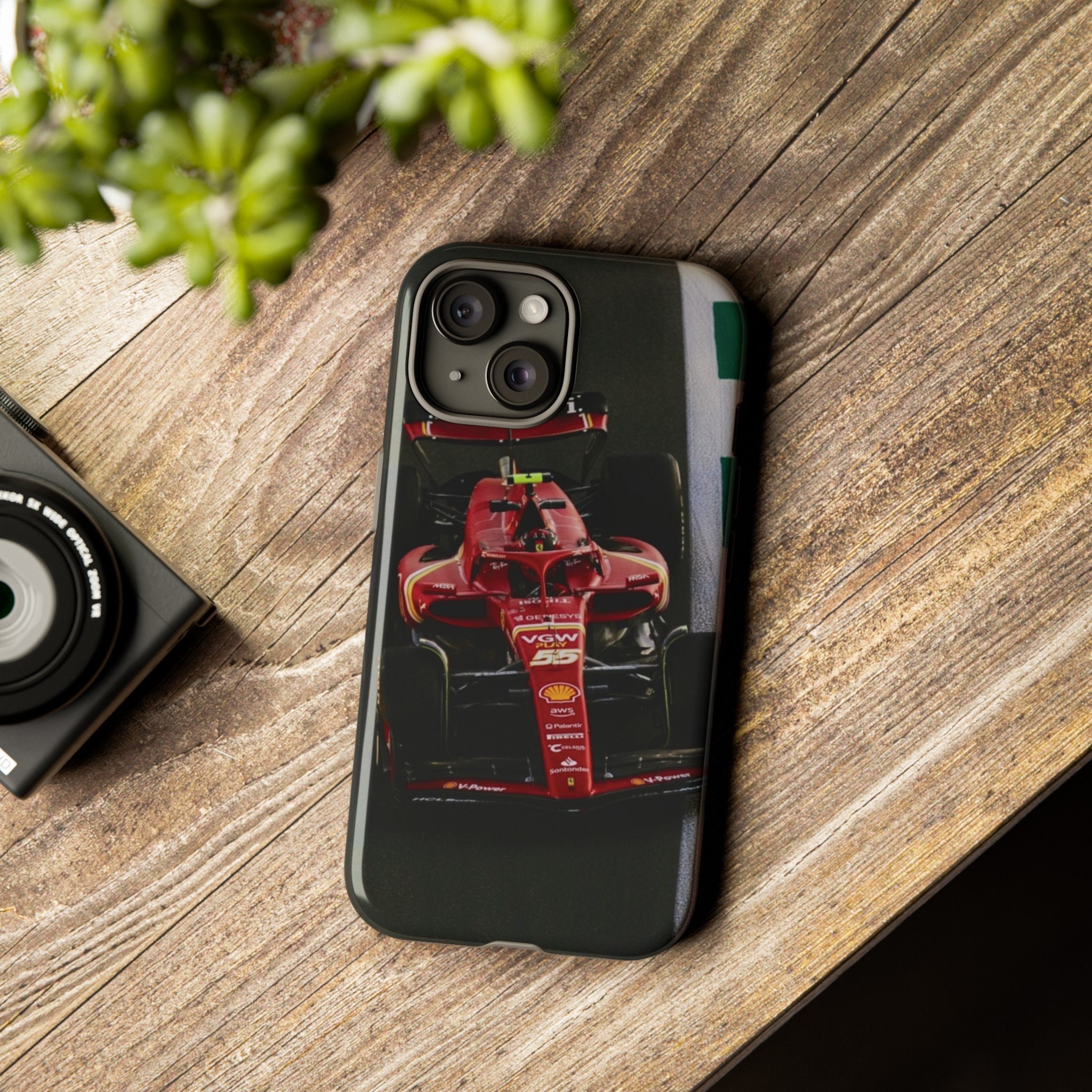 Ferrari Formula 1 Tough Cases, Carlos Sainz, iPhone 11 - 15 Pro Pro Max, Samsung Galaxy, Google Pixel