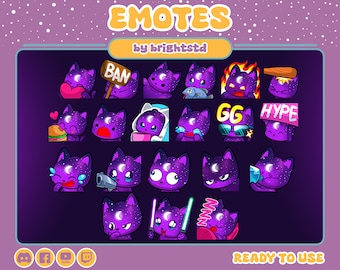 Galaxy cat emotes | twitch emotes | cat galaxy | cat emote | kawaii emote