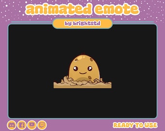 Animated emote | funny emote | stream emote | potato emote | potato animated emote | lurk emote | potato lurk