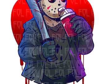 Jason Voorhees png , horror movie png , horror charaacters png , spooky png , Horror Movie Characters PNG , horror shirt design